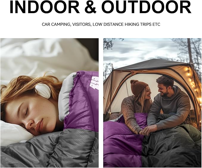 Sleeping Bags for Adults Cold Weather, Waterproof, Lightweight Sleeping Bag for - Image 6
