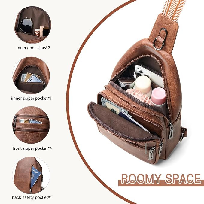 Sling Bag for Women Crossbody Bags Fanny Packs Over Shoulder Bag Sling Purse - Image 4