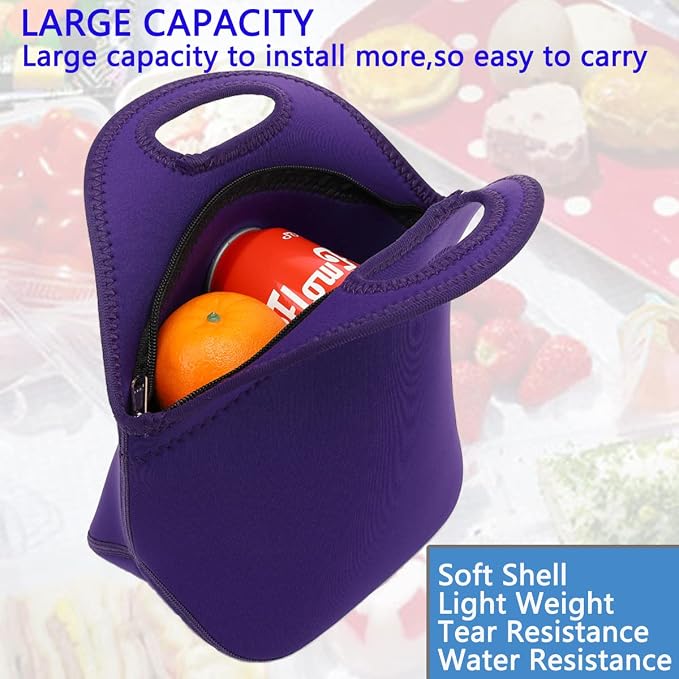 FlowFly Neoprene Kids Lunch box Insulated Soft Bag Mini Cooler Thermal Meal - Image 4