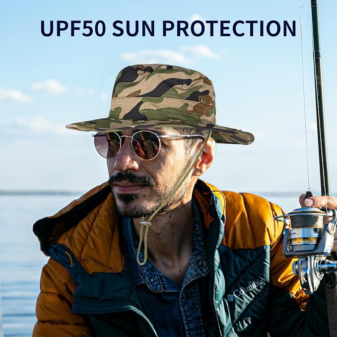 Sun Hats for Men Women Boonie Hat Foldable Fishing Hat UPF 50+ Bucket Hat for - Image 5