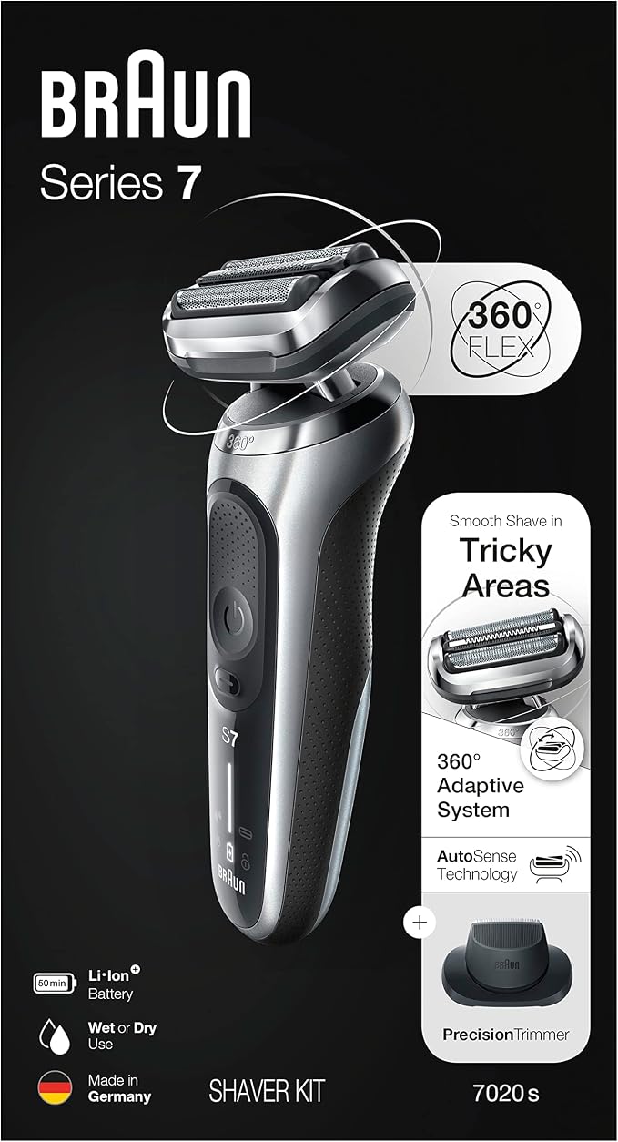 Braun Electric Razor for Men, Series 7 360 Flex Head Foil Shaver - Image 11
