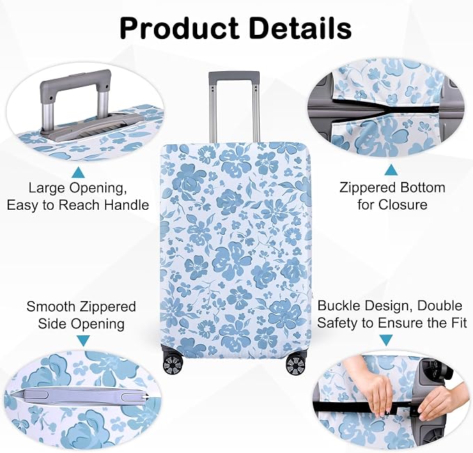 Pink Dino Suitcase Luggage Cover, Thick Suitcase Cover - Image 4