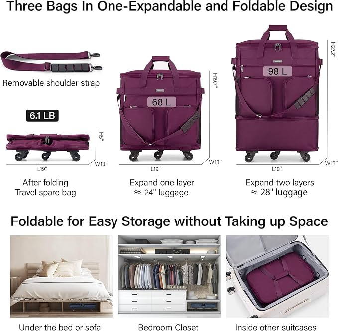 Hanke Expandable Collapsible Luggage - Image 2