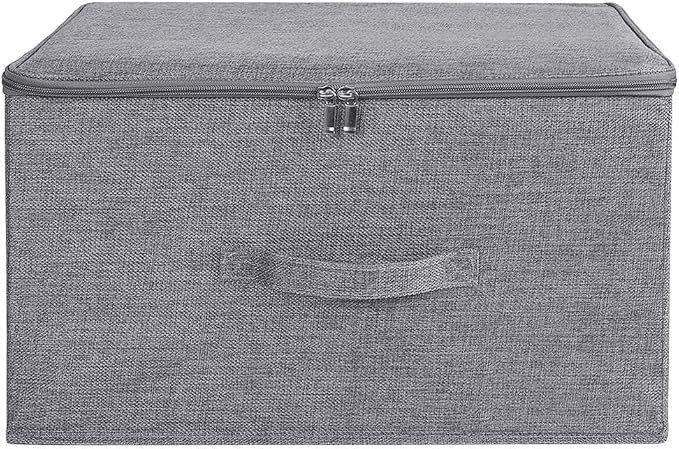 ANMINY 2PCS Storage Bins with Zipper Lids 36 Qt Lidded Fabric Storage Boxes - Image 2