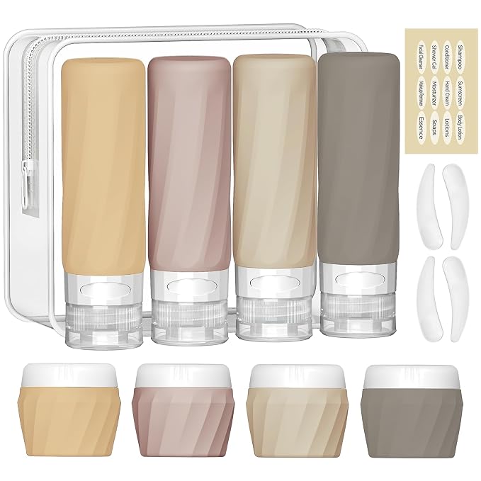 14pack Travel Bottles for Toiletries, TSA Approved Travel Size Toiletries by Silevoler