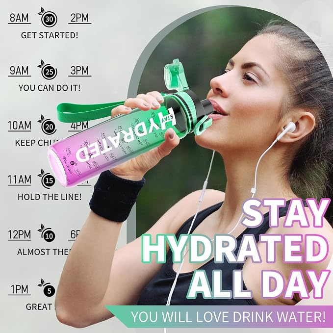 Water Bottle, 32 oz Motivational Water Bottles - Image 4