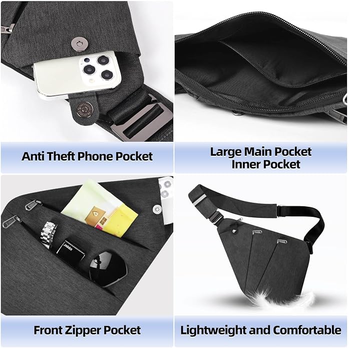 Anti Theft Crossbody Bag, Anti Theft Travel Bag - Image 5