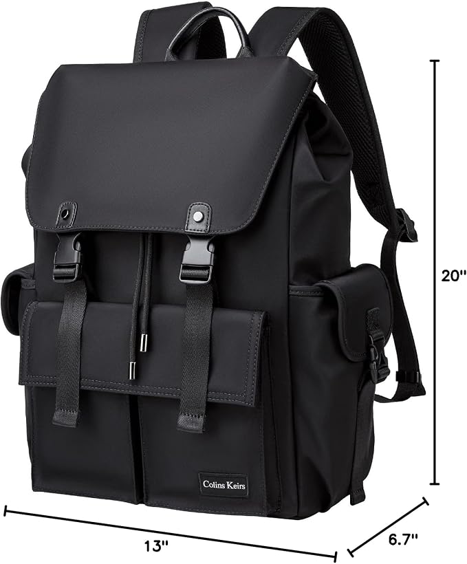 Black backpack for men, 16 inch laptop backpack - Image 10