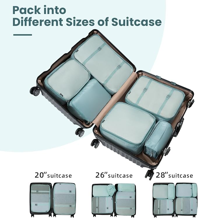 BAGAIL 6 Set/8 Set/10 Set Packing Cubes Various Sizes Packing Organizer - Image 7