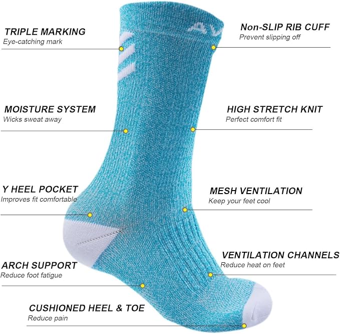 DOVAVA Dri-tech Compression Crew Socks, Comfort Boost Circulation - Image 4