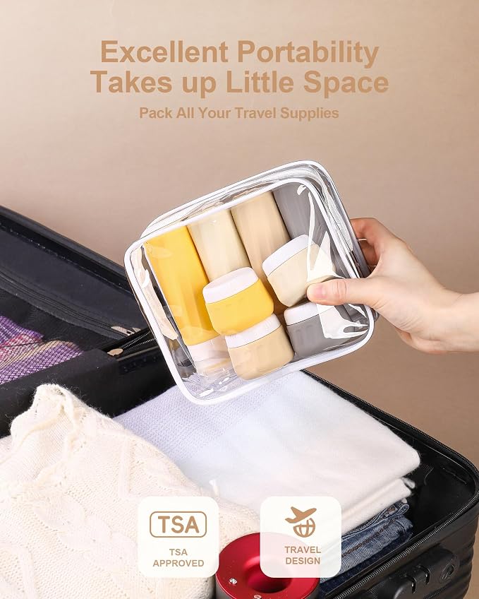 Travel Bottles for Toiletries 8 Pack, Travel Size Toiletries, Tsa Approved - Image 4