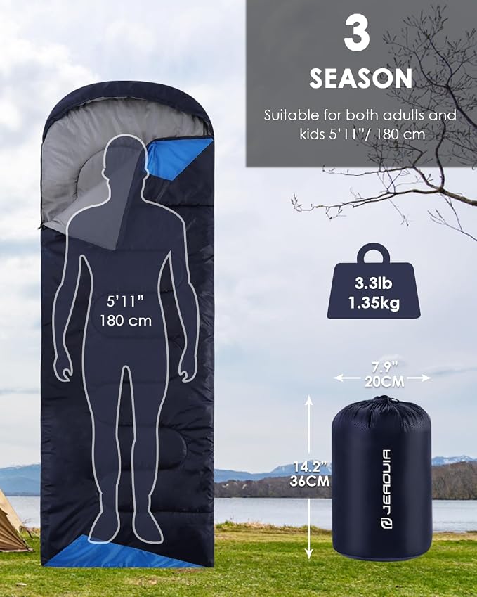 Sleeping Bags for Adults Backpacking Lightweight Waterproof- Cold Weather - Image 2