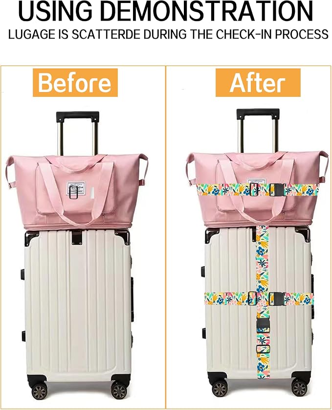 Luggage Straps for Suitcases, Adjustable Travel Belt, Durable Wide Luggage Strap - Image 3