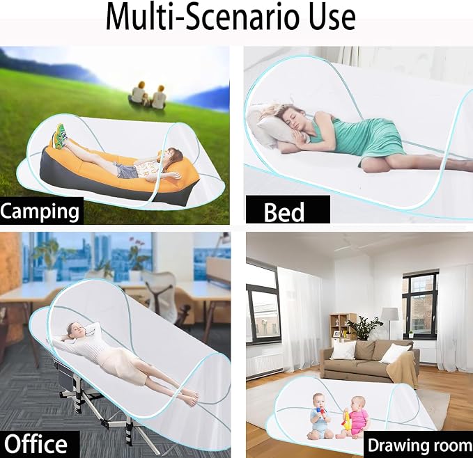 CMINGJ Large Pop Up Mosquito Tent, Portable Foldable Mosquito Net - Image 4