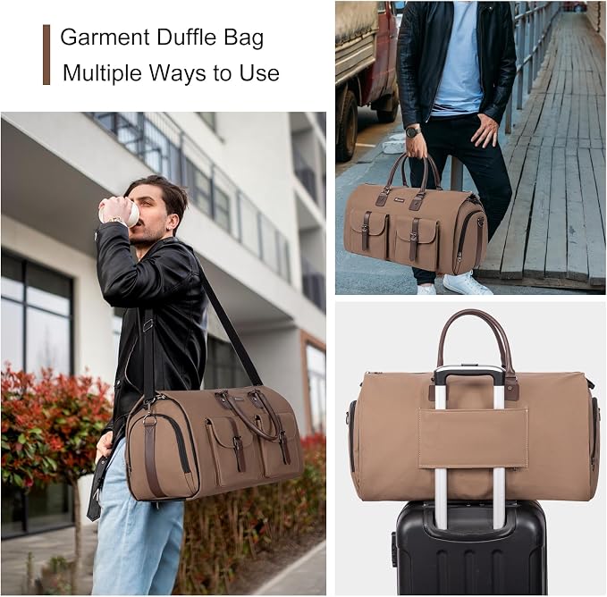 Modoker Garment Convertible Weekender Bag, Carry on Canvas Garment Duffle Bag - Image 7