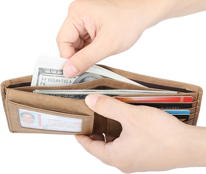 Wallet for Men-Genuine Leather RFID Blocking Bifold Stylish Wallet - Image 6