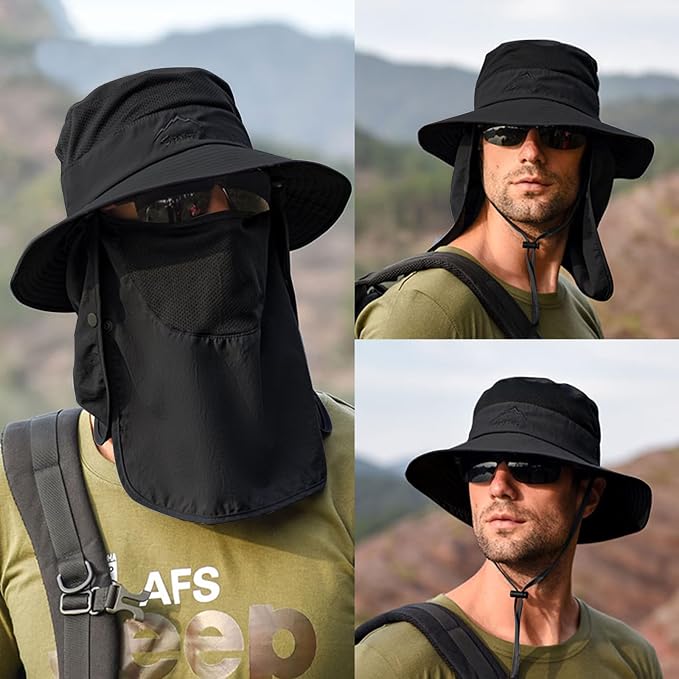 Sun Hats for Men Women Fishing Hat UPF 50+ Breathable Wide Brim Summer UV - Image 2