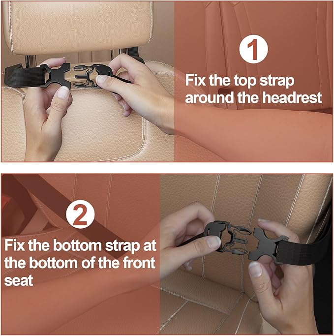 Backseat Car Organizer with Touch Screen, Kick Mats Back Seat Protector with 10 - Image 5
