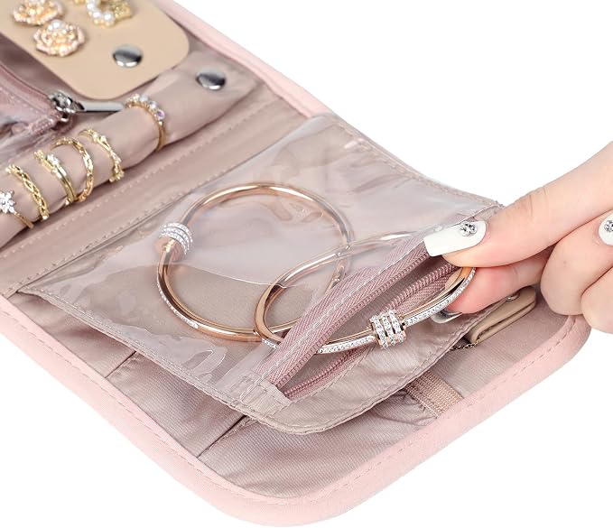 BELALIFE Travel Jewelry Case Organizer, Small Foldable Storage Roll - Image 5