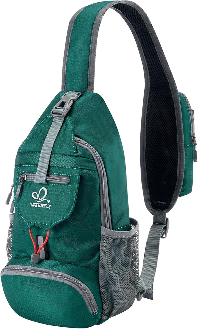 WATERFLY Packable Small Crossbody Sling Backpack Shoulder Chest Bag Daypack by Waterfly
