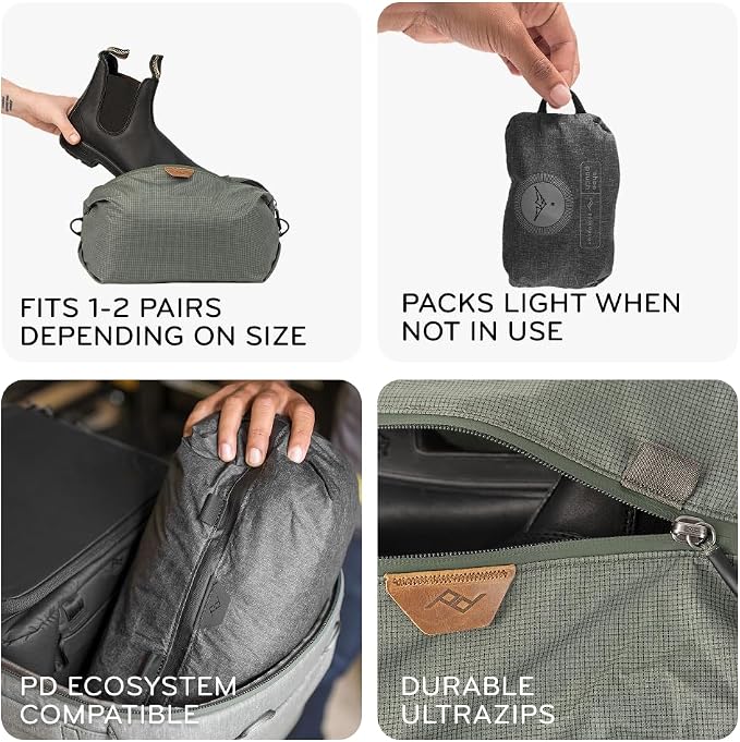 Peak Design Shoe Pouch, Ultralight Travel Organizer Bag - Image 2