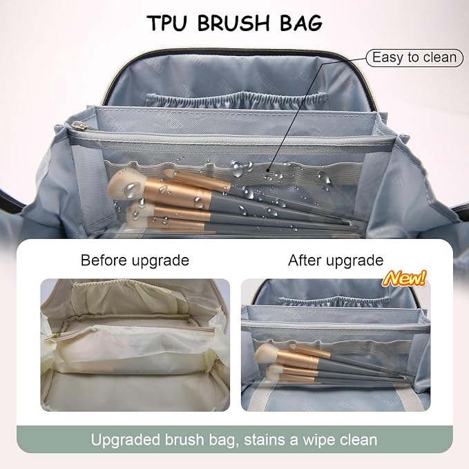 BOYATU Makeup Bag Travel Cosmetic Bag: 3 Pcs Set Portable Make up Bags - Image 3