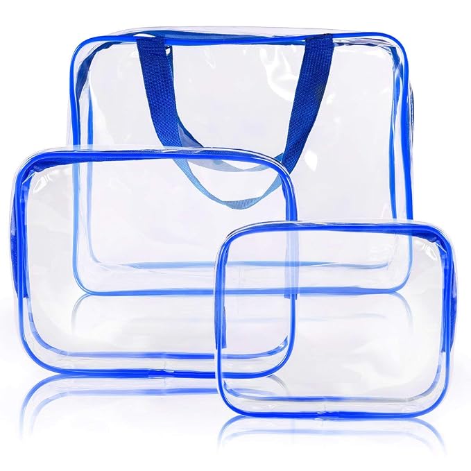 6Pcs Crystal Clear PVC Travel Toiletry Bag Kit - Image 6