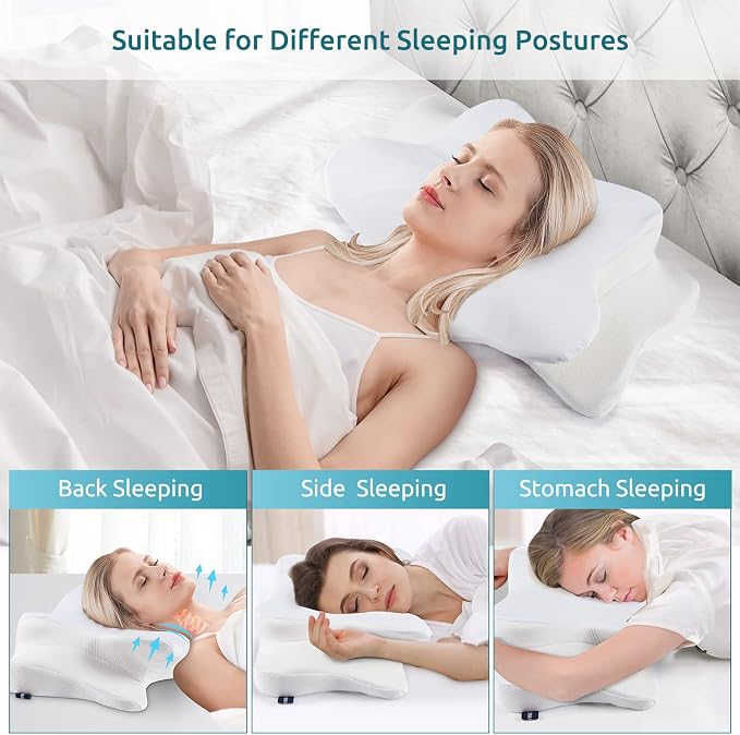 DONAMA Cervical Pillow for Neck and Shoulder, Contour Memory Foam Pillow - Image 3