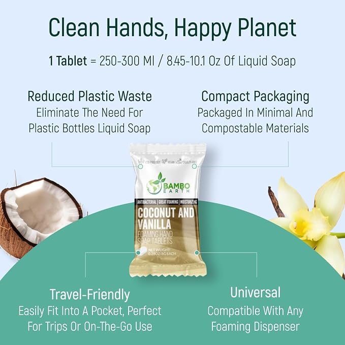 18 Pack Natural Foaming Hand Soap Tablets - Image 5