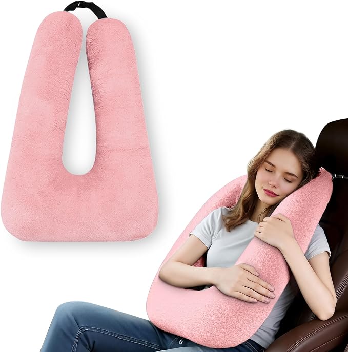 Car Pillow for Kids – Comfort Travel Pillow for Car – Soft Cotton Support by MROUEN