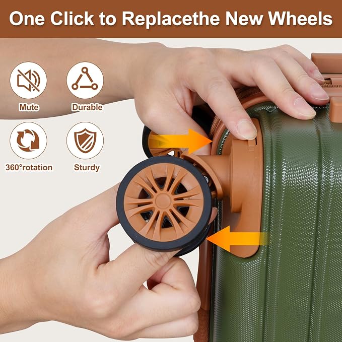 Romswi Luggage Sets 2 Piece, Expandable Carry On Luggage 20In - Image 6