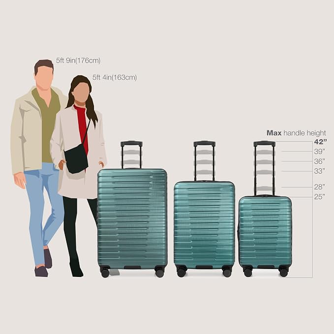 U.S. Traveler Boren Polycarbonate Hardside Rugged Travel Suitcase Luggage - Image 11