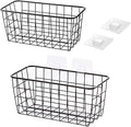 2 Set Hanging Wall Basket Organizer Over the Cabinet Door Wire Baskets by LeleCAT