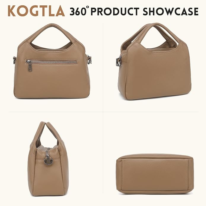 KOGTLA Genuine Leather Purses for Women, Crossbody Shoulder Bags - Image 3