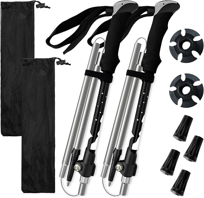 Collapsible Trekking Poles for Hiking by Vihicamp