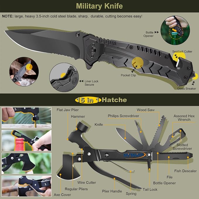 XUANLAN Emergency Survival Kit, Outdoor Survival Gear Tool - Image 2