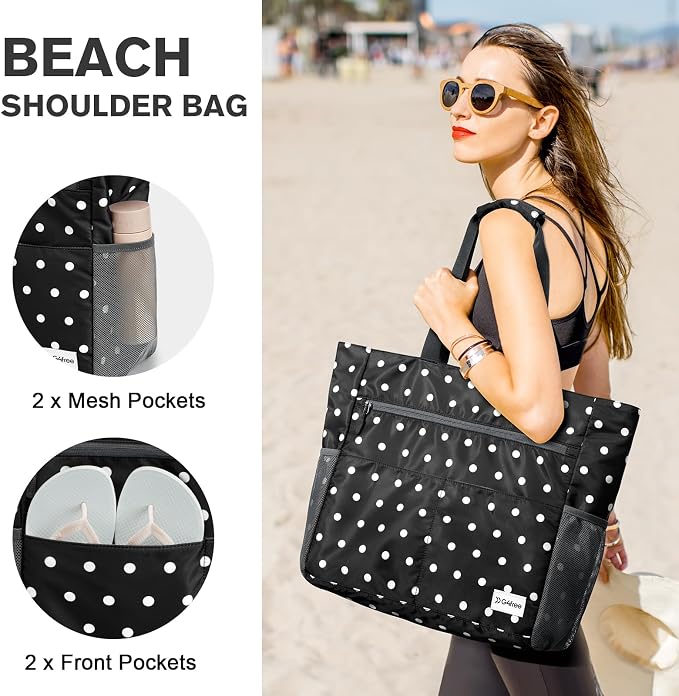 G4Free Beach Bag, Waterproof Sandproof Beach Tote Bag, Large Capacity Foldable - Image 4