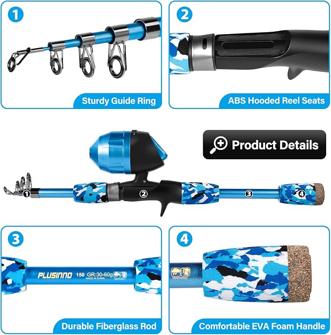 PLUSINNO Kids Fishing Pole - Image 3