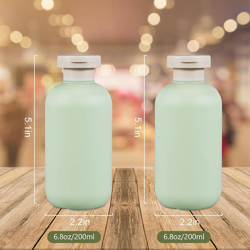 6.8oz Squeeze Bottles with Flip Cap, Refillable Plastic Travel Bottles - Image 2