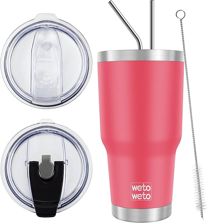 WETOWETO 30 oz Tumbler Stainless Steel Vacuum Insulated Coffee Ice Cup Double by Wetoweto