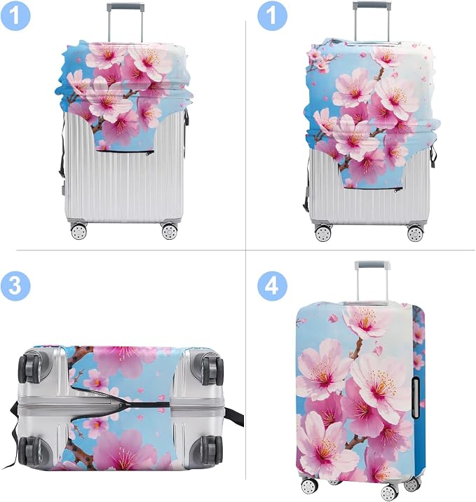 Luggage Cover Washable Suitcase Protector Anti-Scratch, Stretchable Fit - Image 4