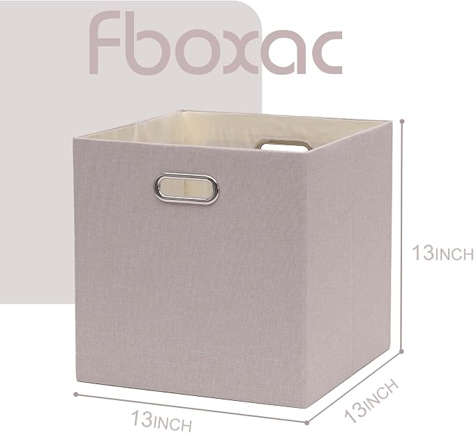 Cube Storage Bins 13×13 Linen Foldable Box - Image 3