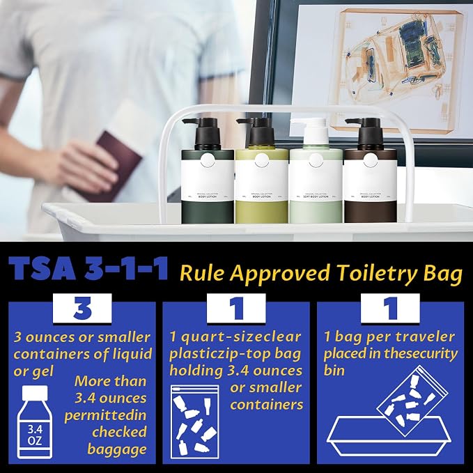 16 Pieces Clear Makeup Bags Bulk, TSA Approved Toiletry Bag - Image 3