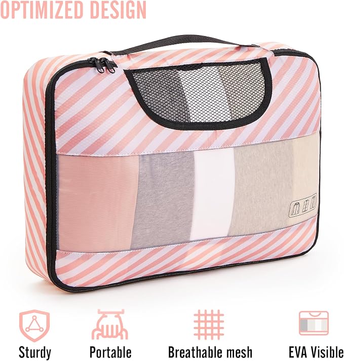 Veken 8 Set Packing Cubes for Travel Essentials, Suitcase Organizer Bags in 4 - Image 4