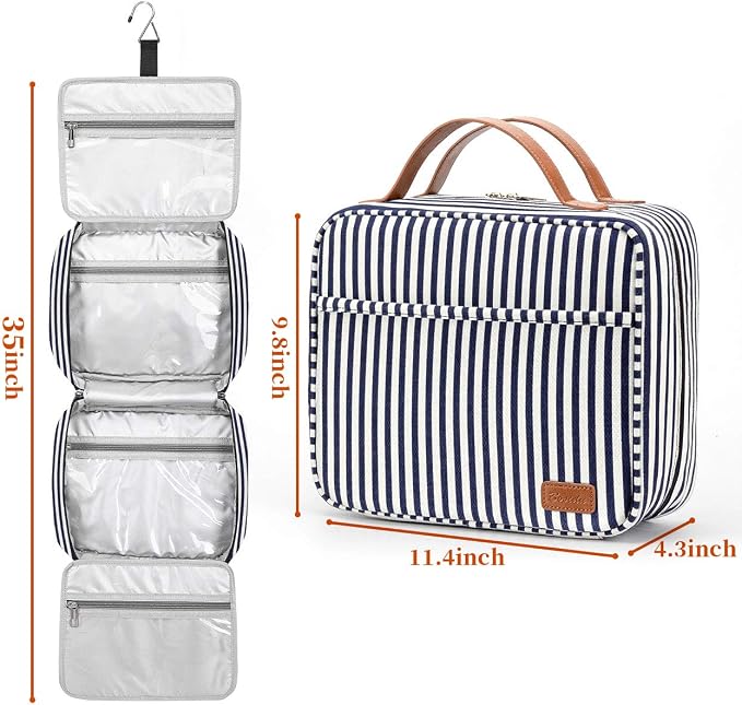 Hanging Travel Toiletry Bag, Large Capacity Cosmetic Travel Toiletry Organizer - Image 4