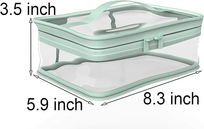 Makeup Bag Zipper Waterproof Portable Travel Storage Pouch 2 Pcs - Image 3