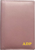 Personalized Monogrammed Blush Leather RFID Passport Wallet by 123CheapChecks