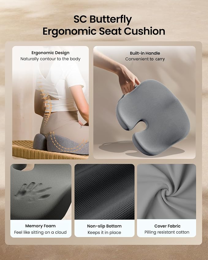 ProtoArc Seat Cushion, Office Chair Cushion - Image 7