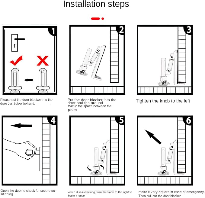 Portable Alarm Door Stopper for Bottom of Door, 2025 New Door Stop Alarm Wedge - Image 3