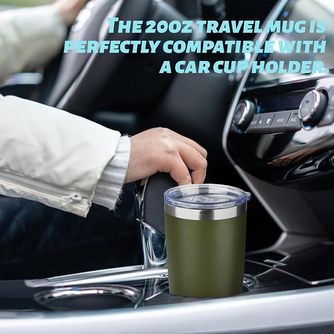 20oz Tumbler with Straw and Brush, Stainless Steel Vacuum Insulated tumbler - Image 4